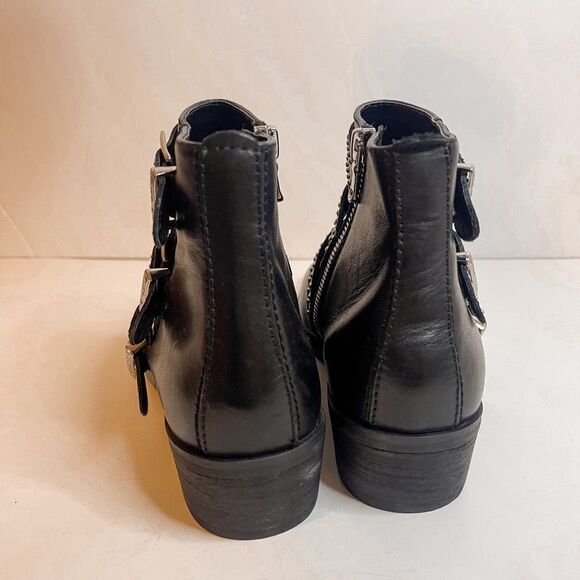 Aqua Blane Studded Leather Western Booties Size 7 - Picture 3 of 9